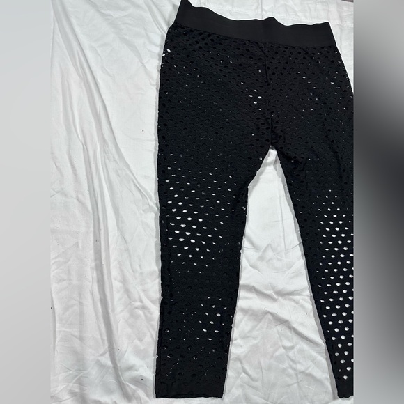Shein Curve Black Hollow Out Leggings Women’s 3XL - Picture 2 of 7